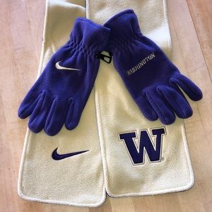 🌹Washington Huskies NIKE Fleece Scarf & Gloves🌹